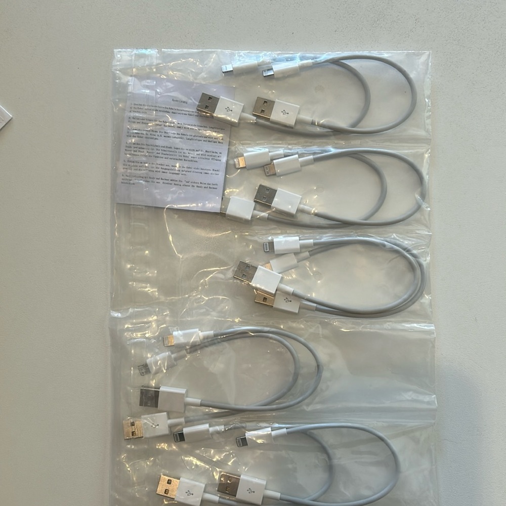Brand new never opened lightning cables for charging iPhone